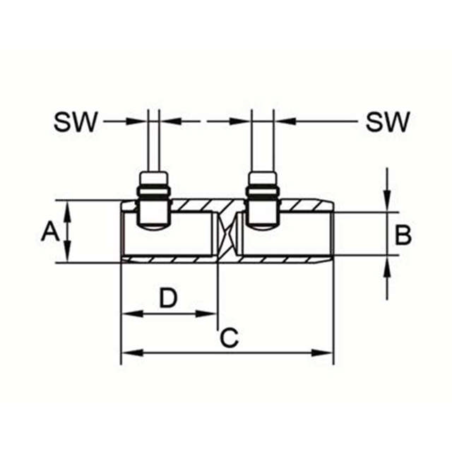 Manchons à vis en aluminium, excentrique