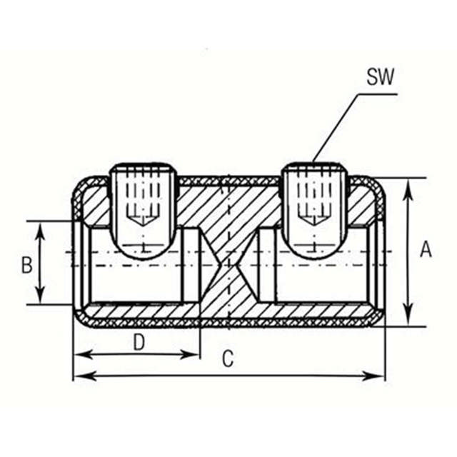 Manchons à vis en aluminium avec fût isolé avec paroi