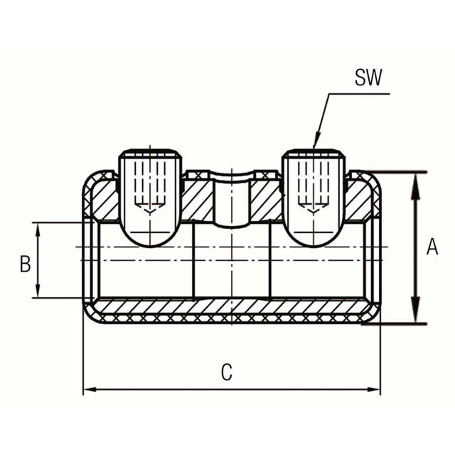 Manchons à vis en aluminium avec fût isolé, sans paroi