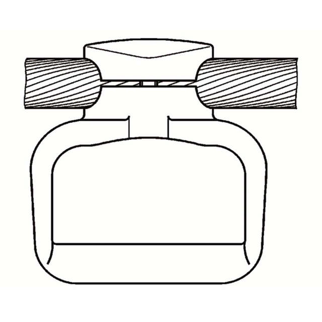 Point fixe de phase Cu pour conducteur rond Ø 10 - 30mm jusqu'à 220kV