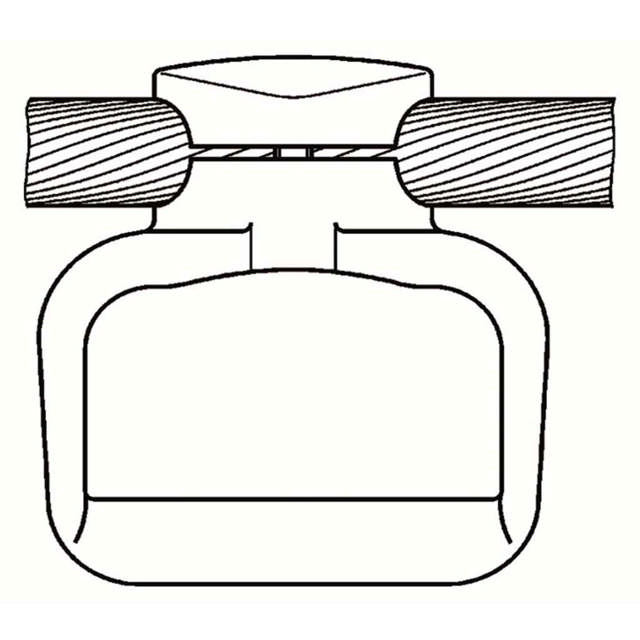 Point fixe de phase Al pour conducteur rond Ø 10 - 30mm jusqu'à 220kV