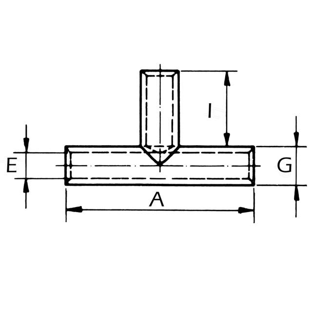 Manchons-T standard, Cu