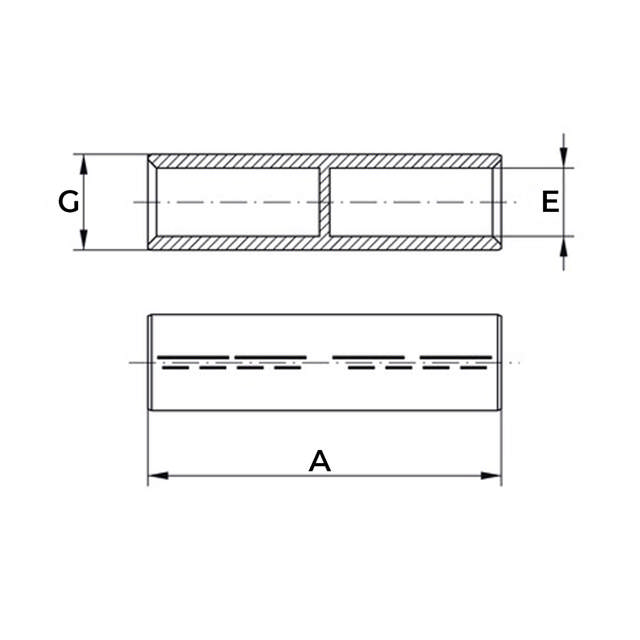 Manchons DIN avec paroi, Cu