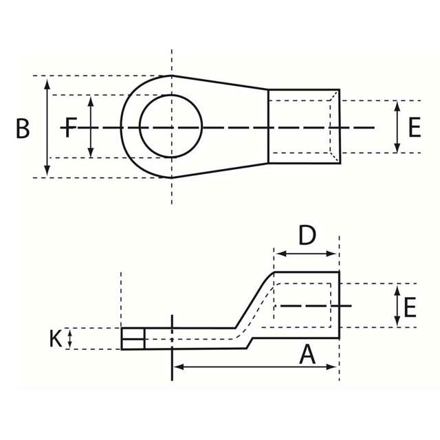 Souliers de câble soudées, Cu