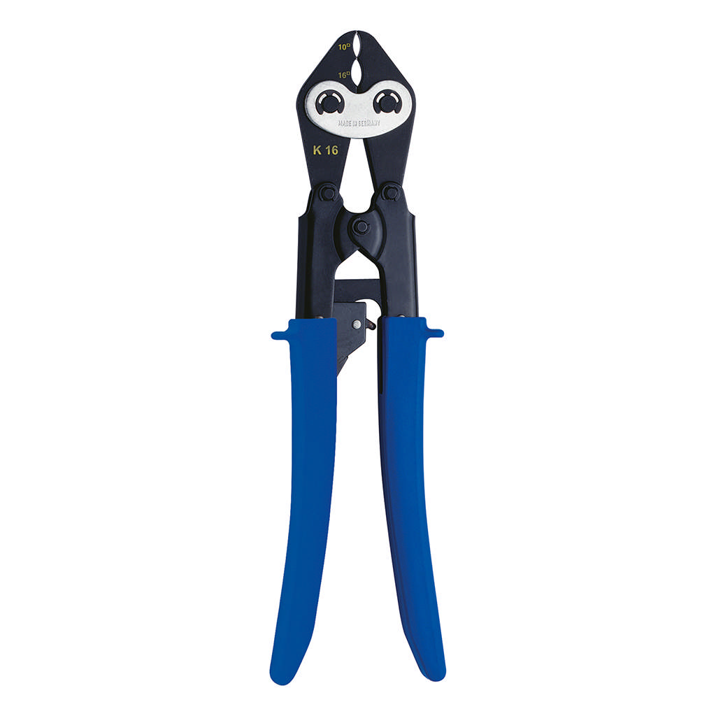 K16 - Pince à sertir pour cosses isolées soudées 10 et 16 mm²