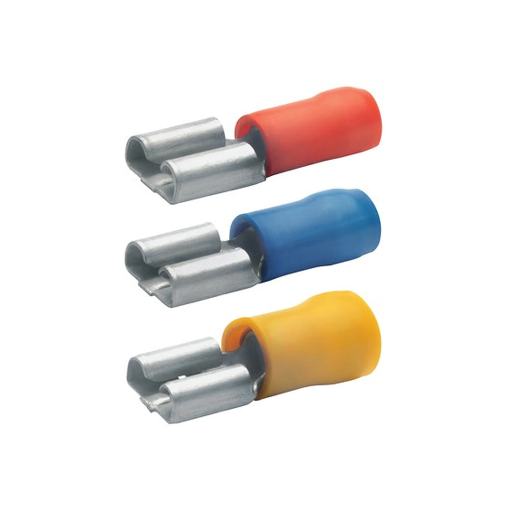 Fiches plates femelles, bronze étamé