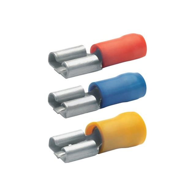 Fiches plates femelles, bronze étamé