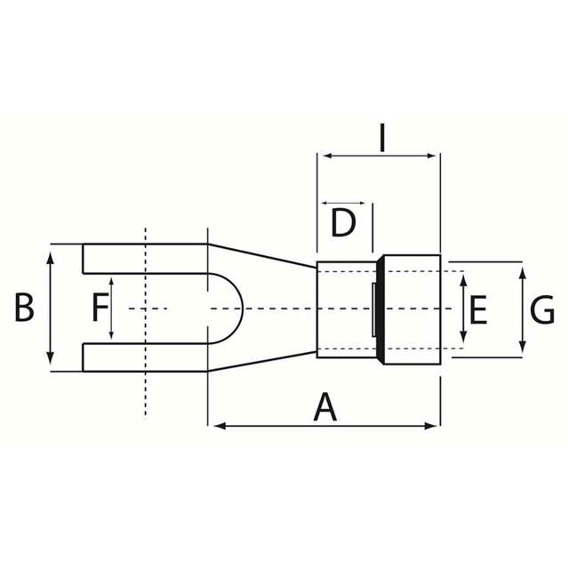 Souliers de câble isolés, type fourche