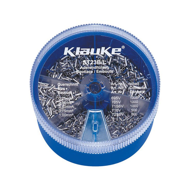 ST23B - Assortiment de douilles non-isolées 0.25 - 1mm²