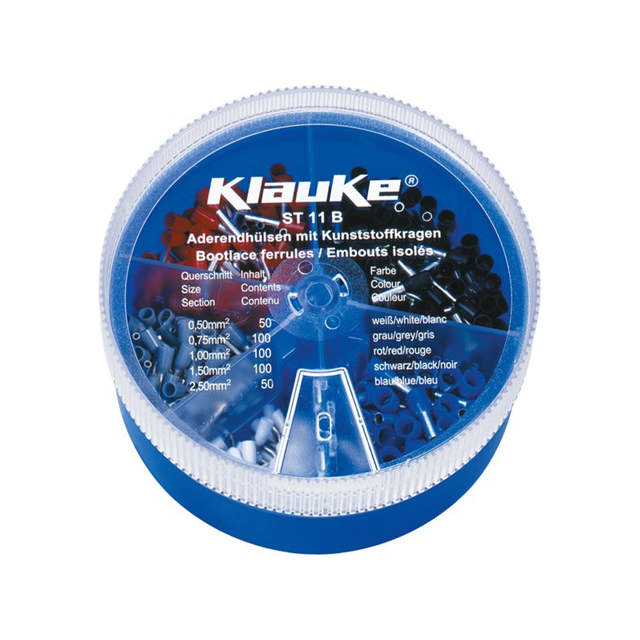 ST11B - Assortiment de douilles isolées 0.5 - 2.5mm², DIN 46228