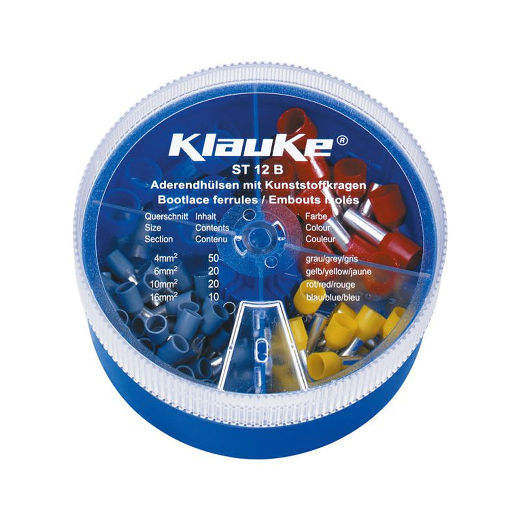 ST12B - Assortiment de douilles isolées  4 - 16mm², DIN 46228
