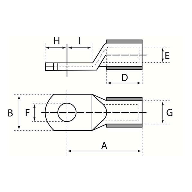 Souliers de câble isolées standard, Cu