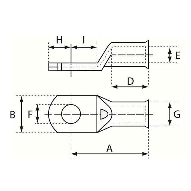 Souliers de câble selon NFC 20-130, Cu