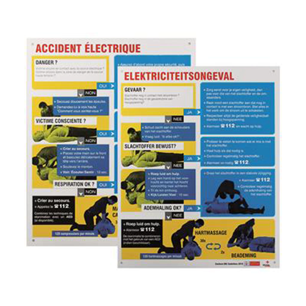 Fiche d'instructions premiers secours accident électrique