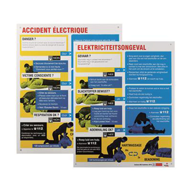 Fiche d'instructions premiers secours accident électrique