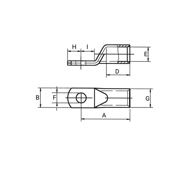 Souliers de câble standard à plage étroit, Cu