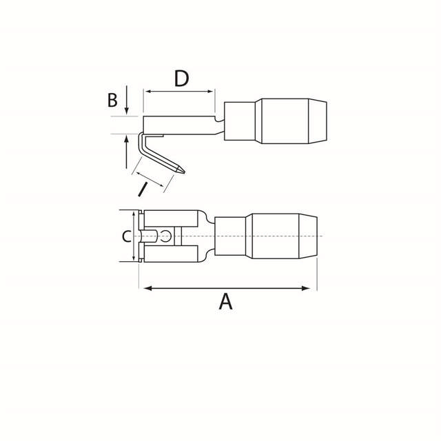 Fiches plates femelles avec dérivation