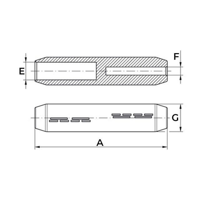 Manchons de reduction 10-30kV avec paroi, Al