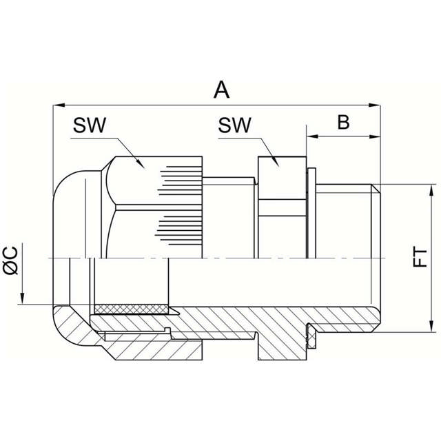 JB - Presse-étoupe - Long - PA - PERFECT - M - IP68