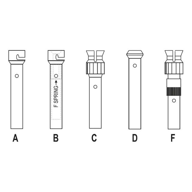 Perche de mise à terre télescopique en 2 pièces avec connexion de verrouillage