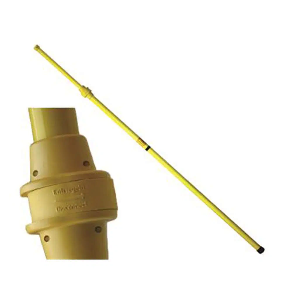 Perche de mise à terre télescopique en 2 pièces avec connexion de verrouillage