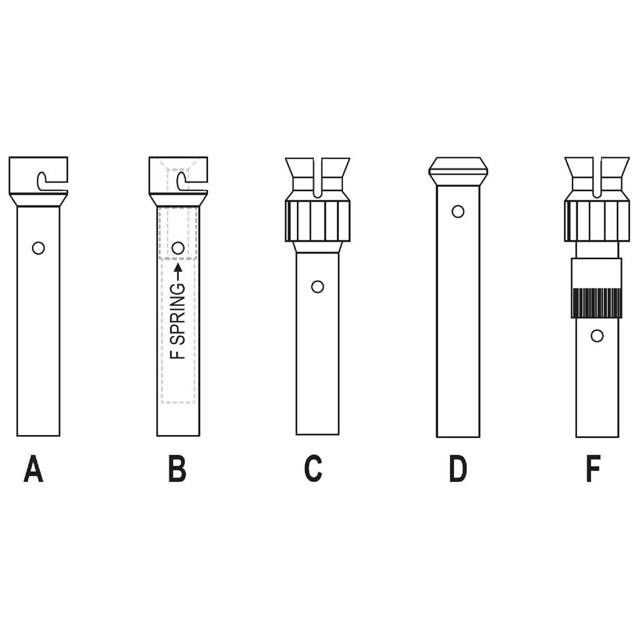 Perche de mise à terre télescopique en 3 pièces avec connexion de verrouillage