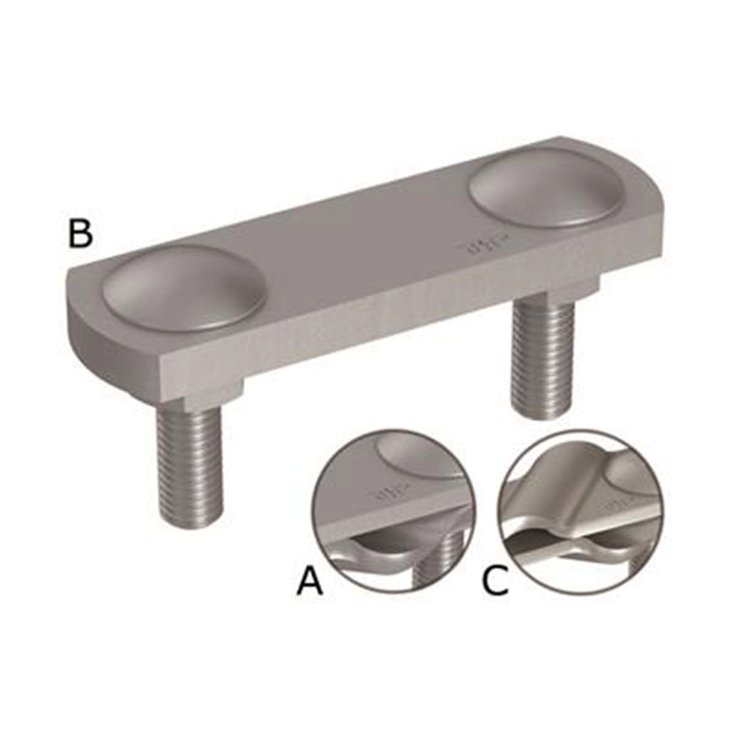 Connecteur diagonal en croix, en cuivre