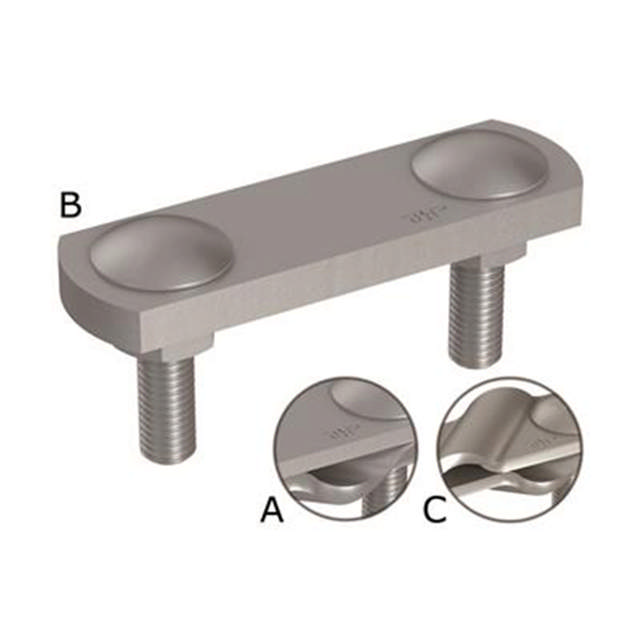 Connecteur diagonal en croix, en cuivre