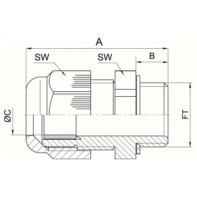 JB - Presse-étoupe - Long - PA - PERFECT - M - IP68