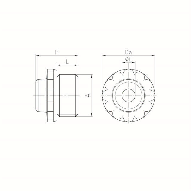 Manchons de torsion fermés, filetage métrique
