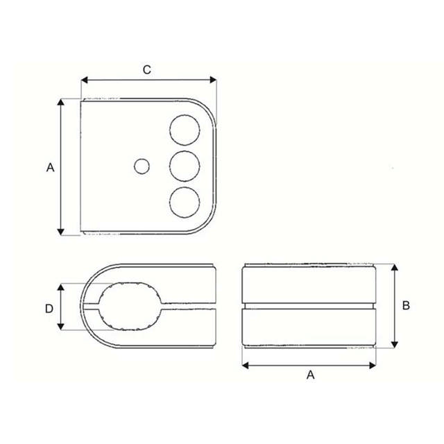 Accessoires pour clames en inox