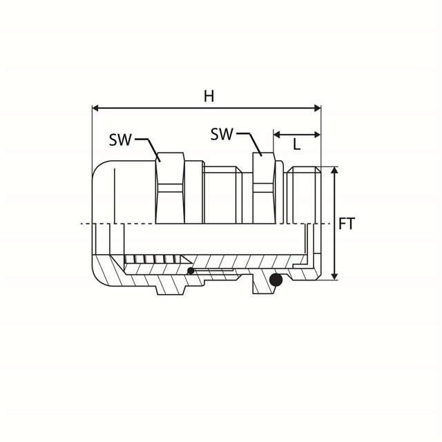 Presse-étoupe Atex avec filetage métrique