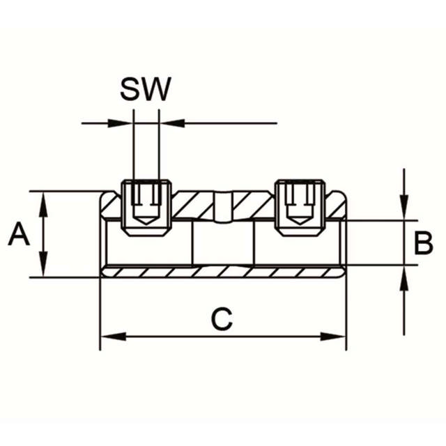 Manchons à vis en cuivre sans paroi