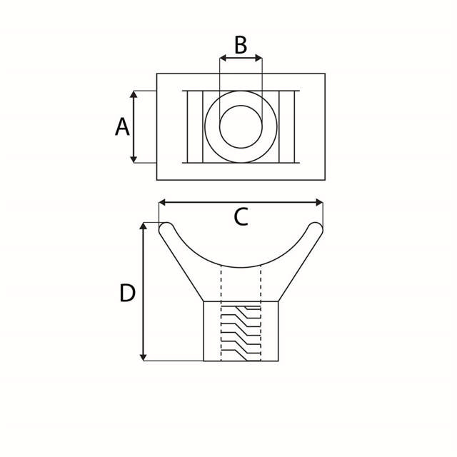 Cheville de fixation M6/7 pour colliers de serrage jusqu’à 9 mm