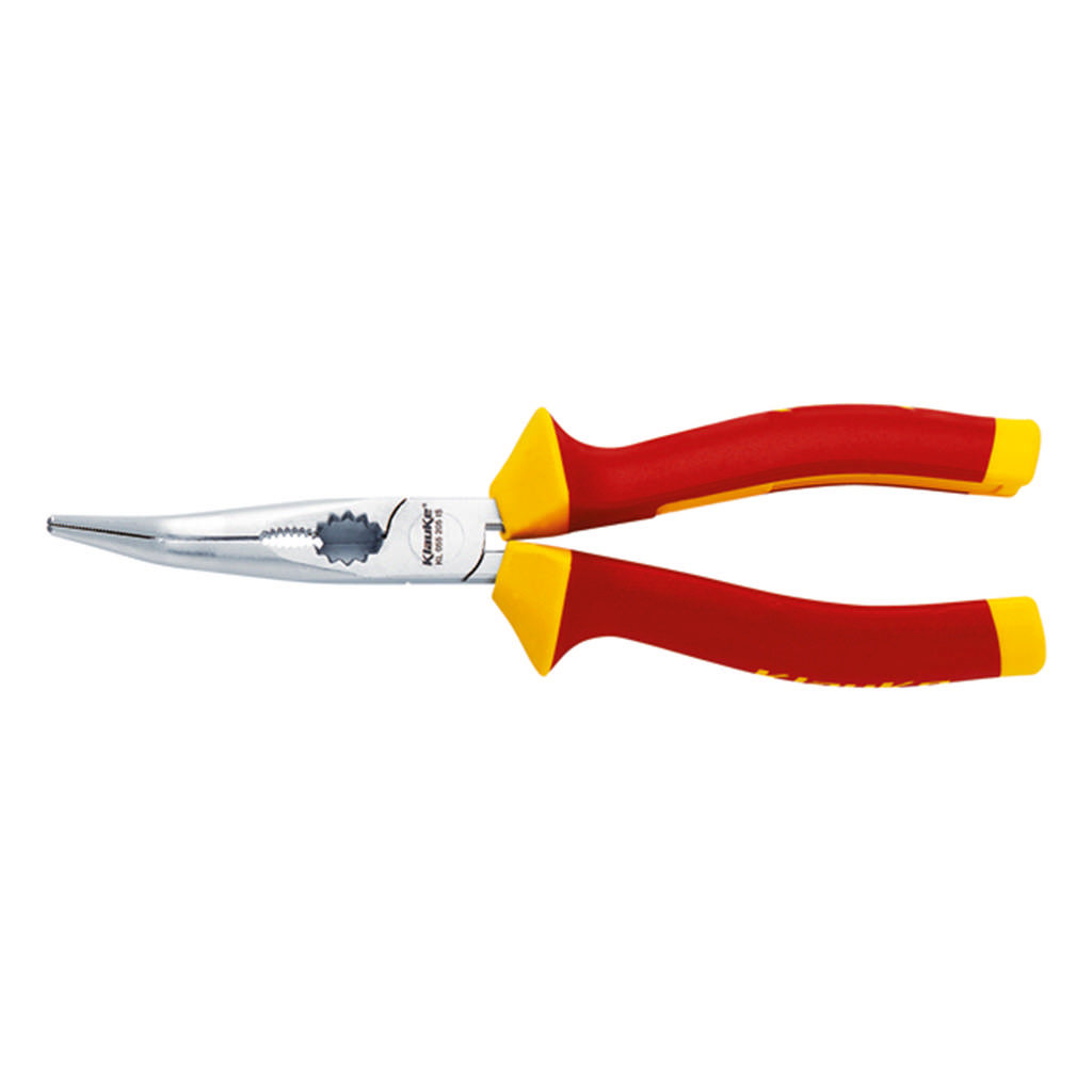 Pince à becs demi ronds coudés 45° 205mm VDE