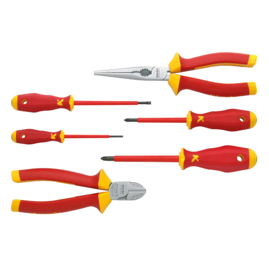 Jeu de pinces et tournevis VDE, 6 pièces