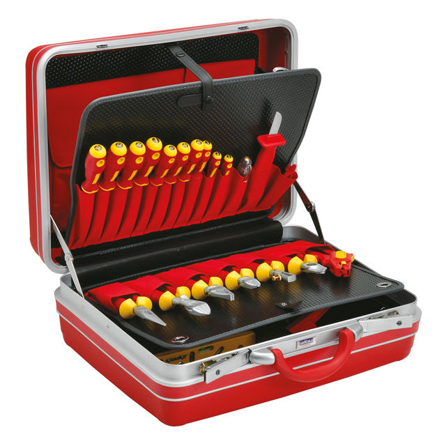 Valise avec outils isolés VDE, 27 pièces