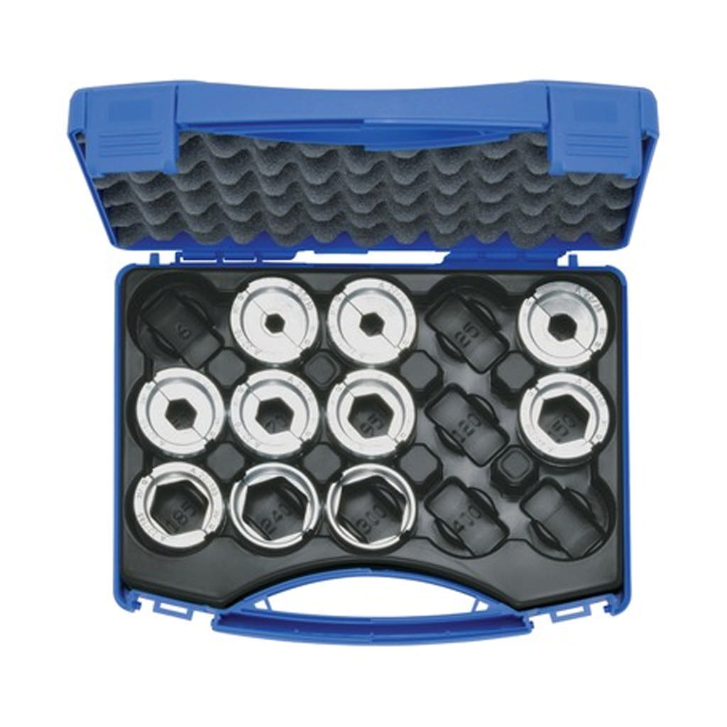 Set de matrices de sertissage 10-300 mm² A22  en coffret plastique, 11 pièces
