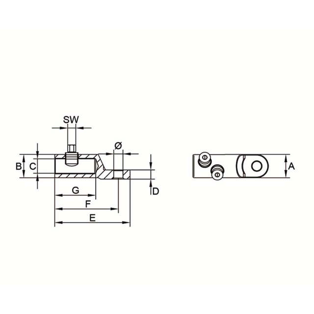 Souliers de câble à vis en aluminium
