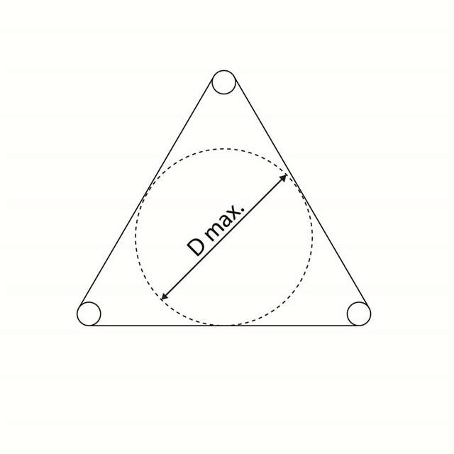 Pince à trois branches pour manchons en caoutchouc