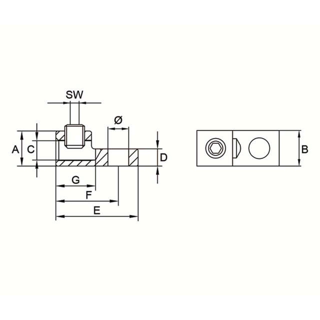Soulier de câble à vis en cuivre pour fils de blindage et câbles Ceander