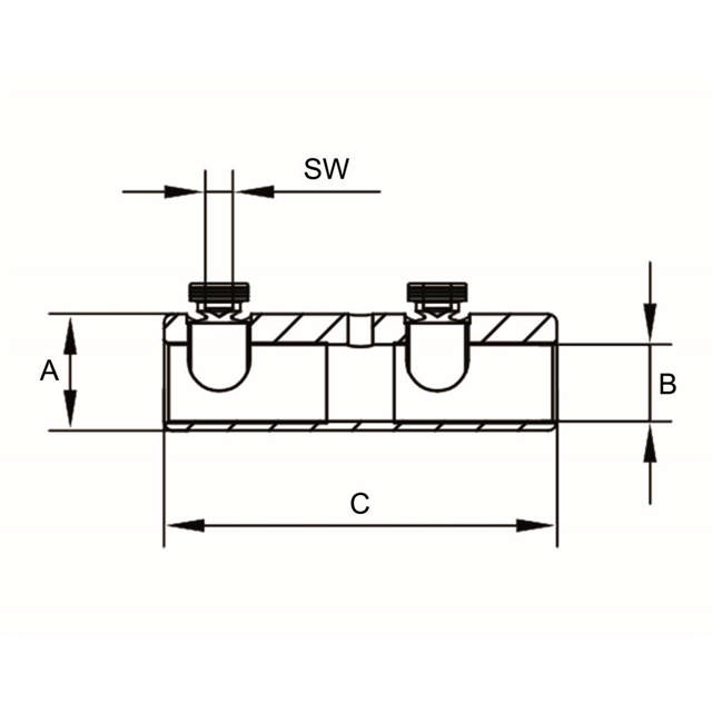 Manchons à vis en aluminium sans paroi