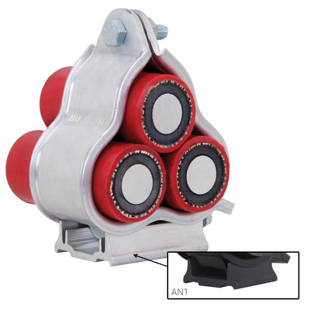 ALPHA Clames en aluminium avec base polymère