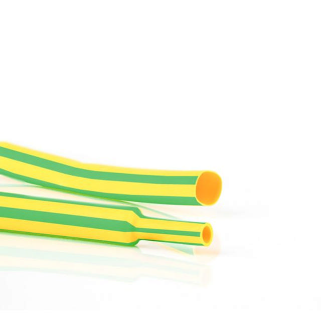 Gaines thermorétractables H-2F(YG) 3:1 jaune/vert, minibox