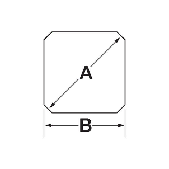 Emporte-pièce carré spécial avec angles aplatis - complet