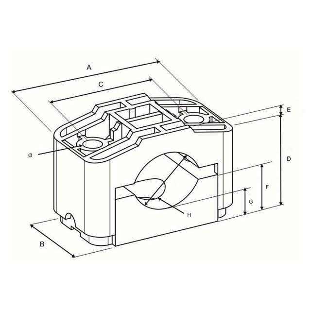 Clames single pour câbles, type STC