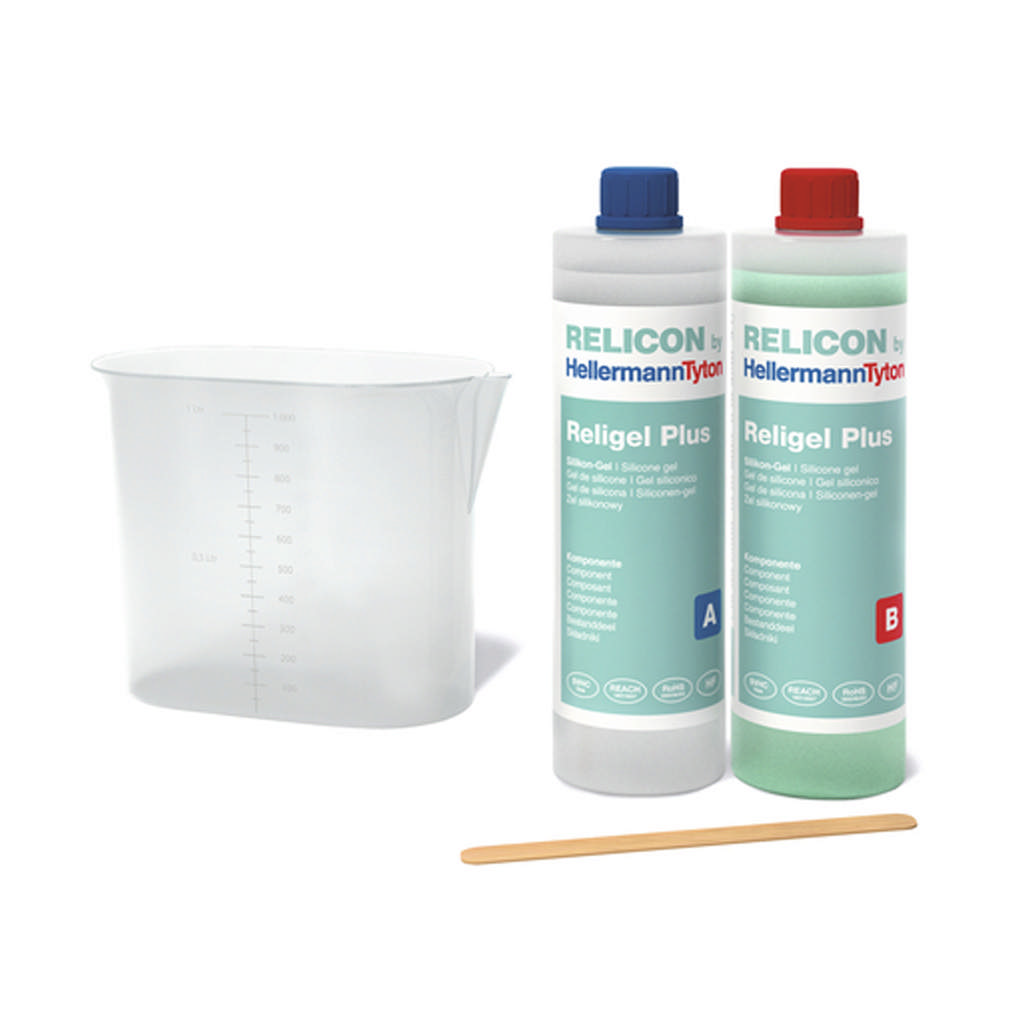 Gel, silicone (SI), vert/transparent