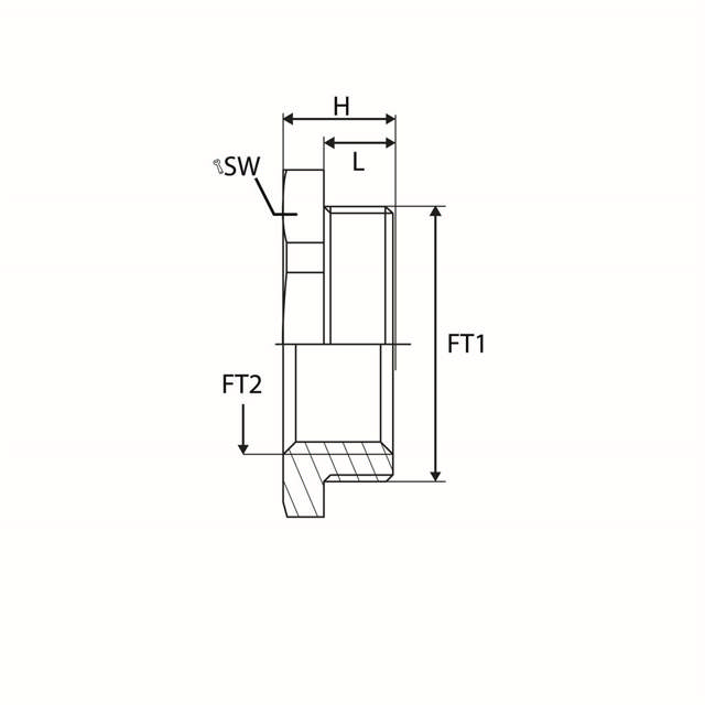 Raccords de réduction, filetage métrique