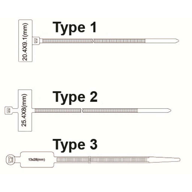 Colliers de serrage PA avec étiquette de marquage