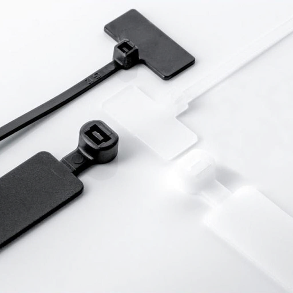 Colliers de serrage PA avec étiquette de marquage